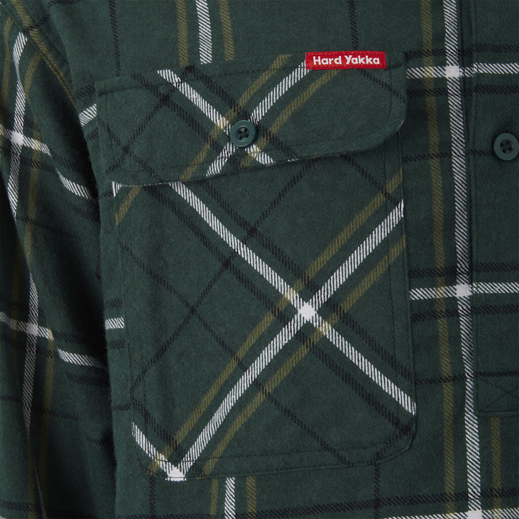 Hardyakka Core Long Sleeve Closed Front Check Flannel Shirt (Y04006)