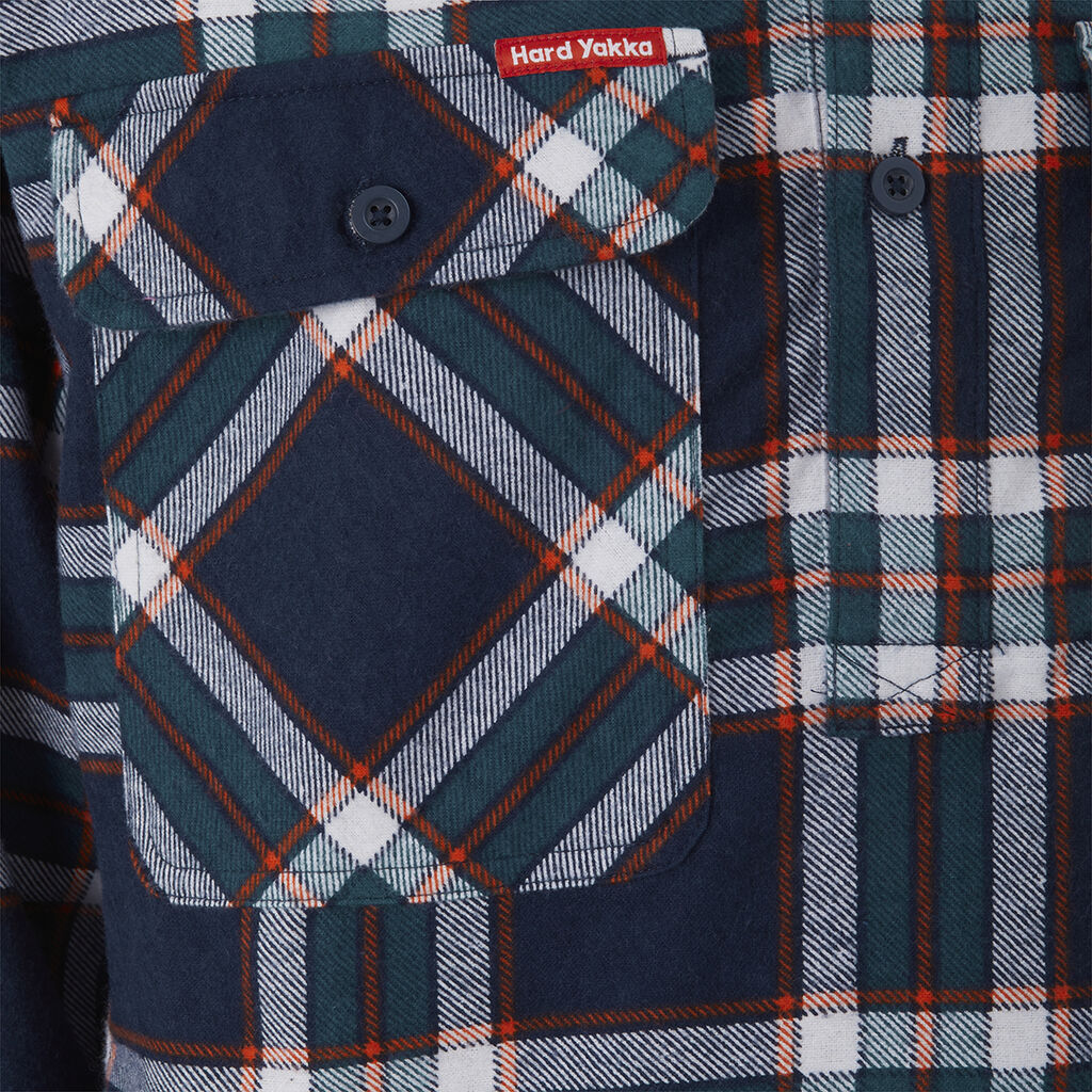 Hardyakka Core Long Sleeve Closed Front Check Flannel Shirt (Y04006)