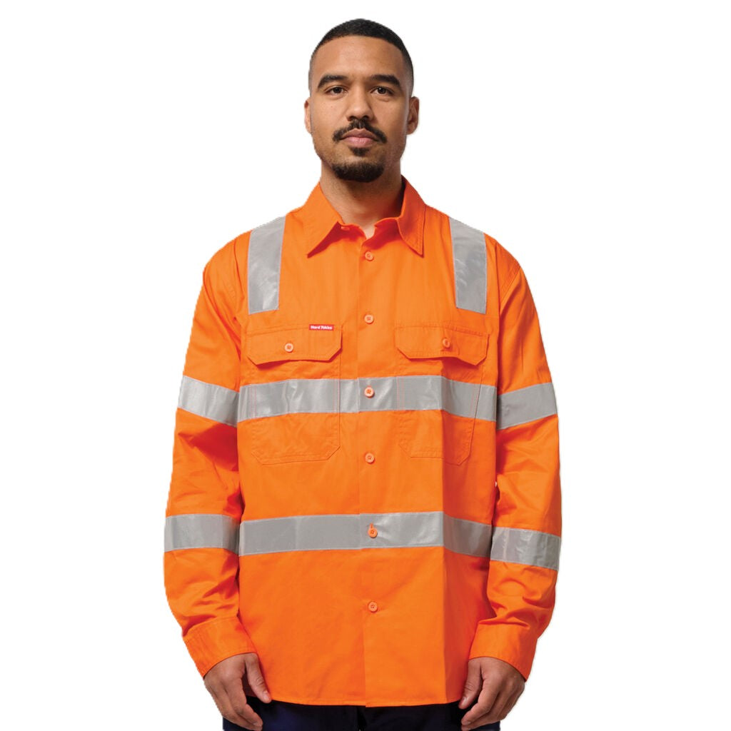 Hard Yakka Long Sleeve Hi-Vis Biomoton Taped shirt (Y04275)