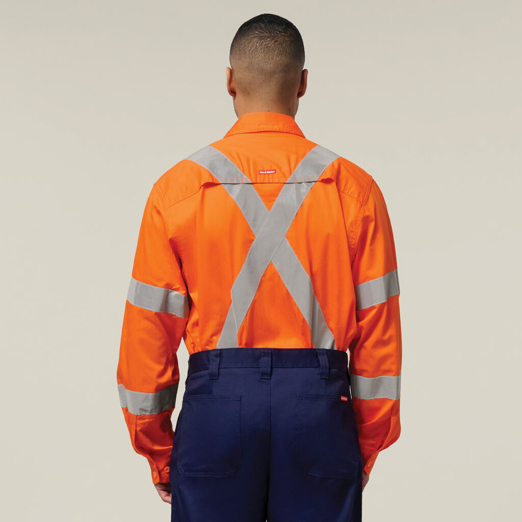 Hard Yakka Long Sleeve Hi-Vis Biomoton Taped shirt (Y04275)