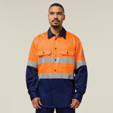 Hard Yakka Core Hi-Vis 2 Tone Taped Cotton Drill Shirt (Y04610)