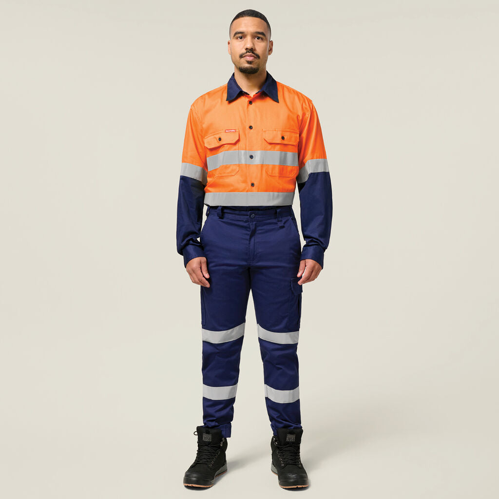 Hard Yakka Core Hi-Vis 2 Tone Taped Cotton Drill Shirt (Y04610)