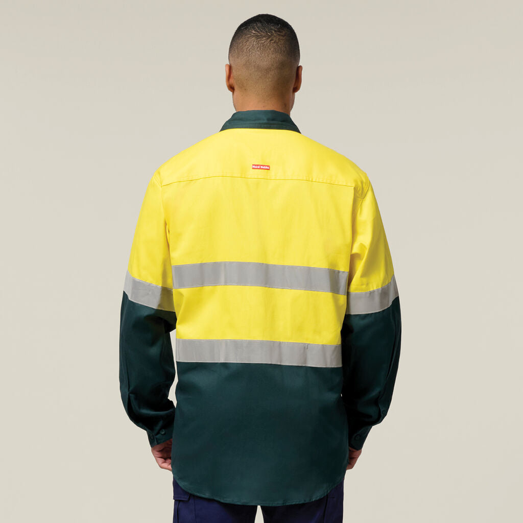 Hard Yakka Core Hi-Vis 2 Tone Taped Cotton Drill Shirt (Y04610)