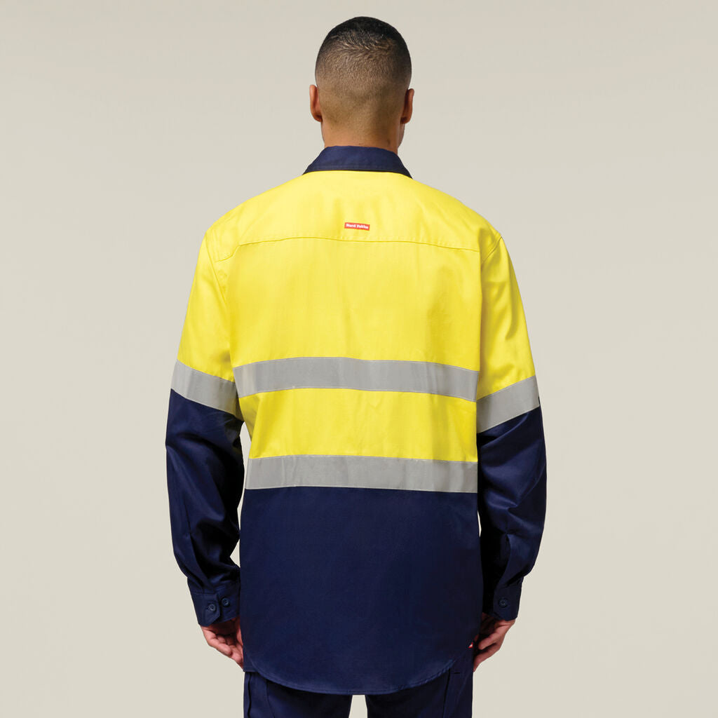 Hard Yakka Core Hi-Vis 2 Tone Taped Cotton Drill Shirt (Y04610)