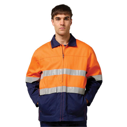 Hard Yakka Core Hi-vis 2 Tone Cotton Drill Taped Jacket (Y06545)