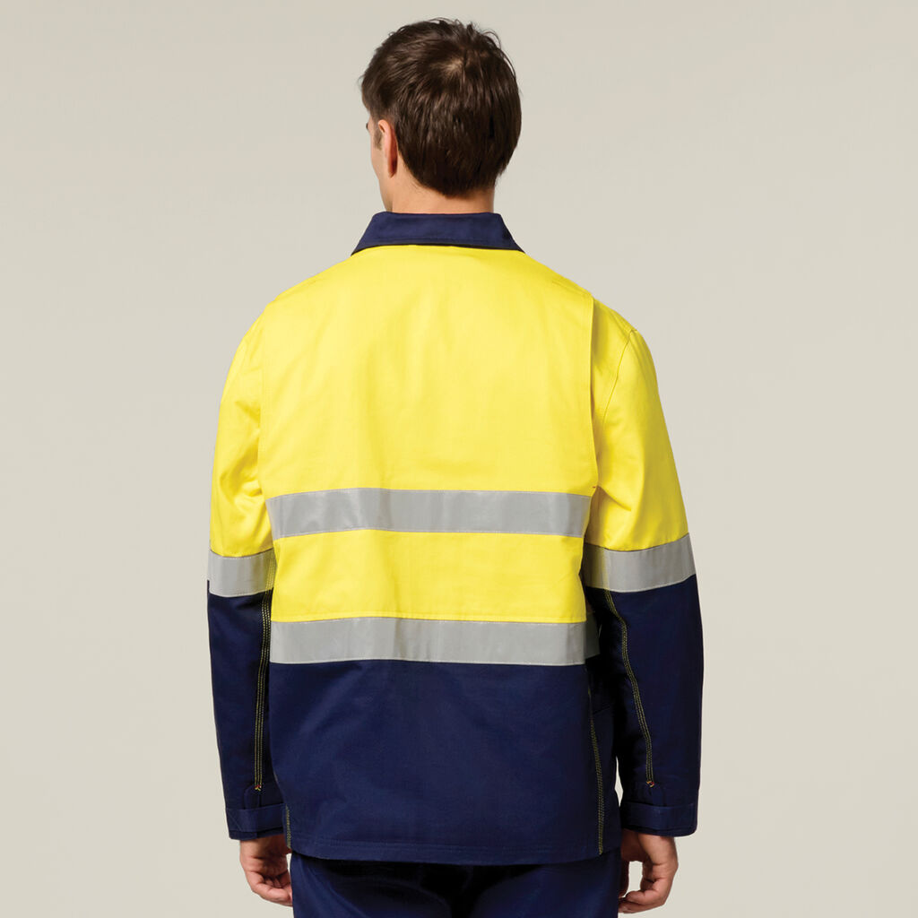 Hard Yakka Core Hi-vis 2 Tone Cotton Drill Taped Jacket (Y06545)