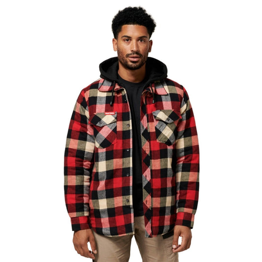 Hard Yakka Quilted Flannel Hooded Shacket (Y06690)