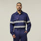 Hard Yakka Hi-Vis Cotton Drill Long Sleeve Taped Shirt (Y07227)