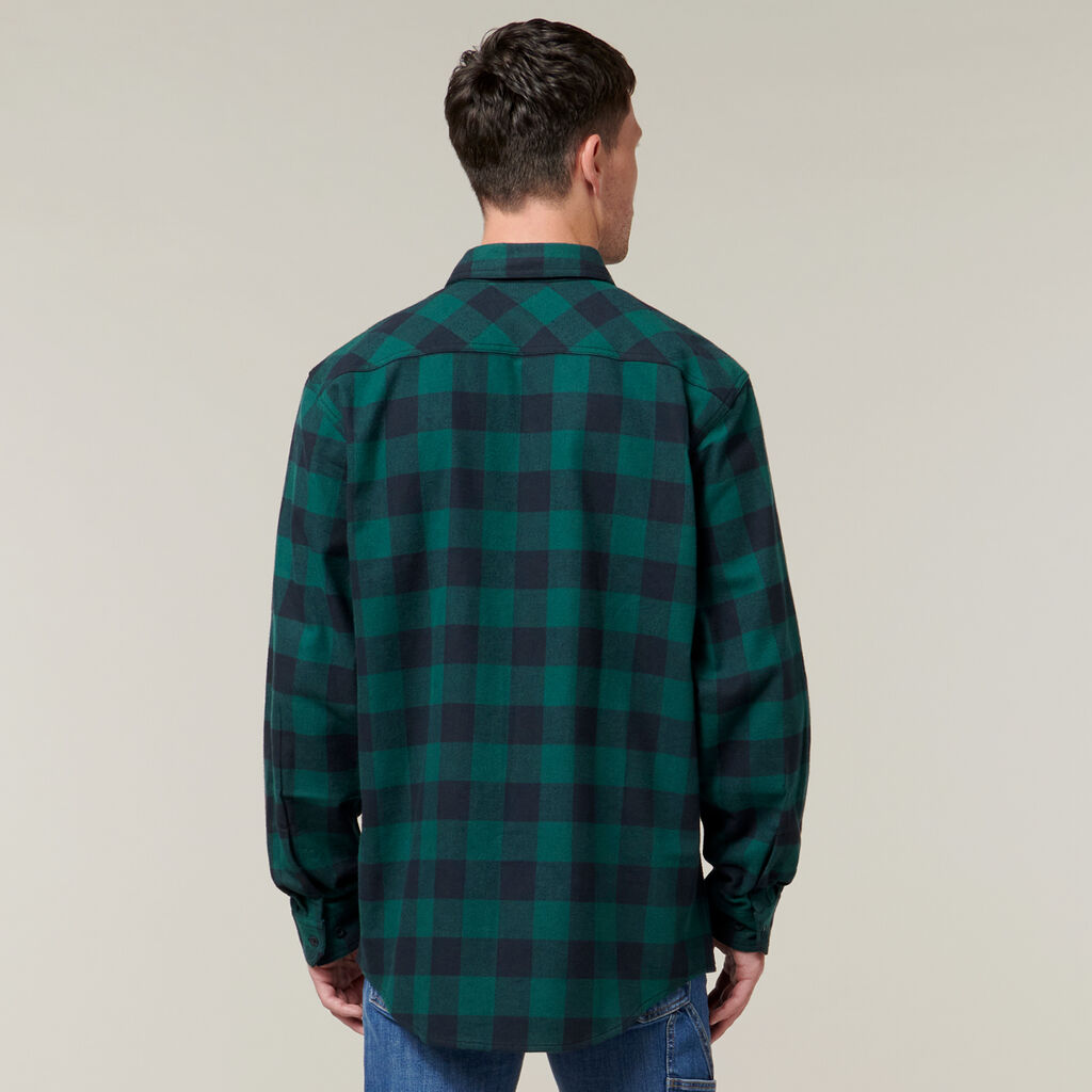 Hard Yakka Long Sleeve Check Flannel Cotton Work Shirt (Y07295)