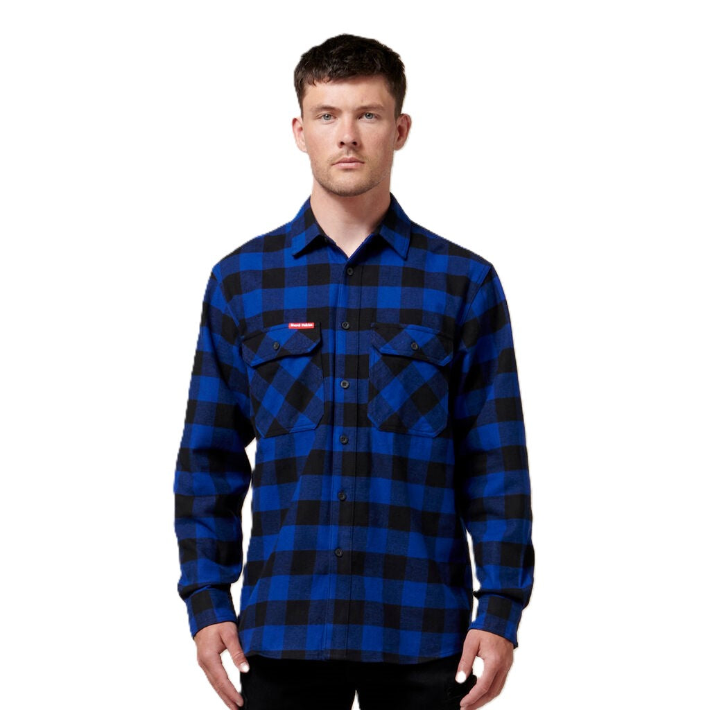 Hard Yakka Long Sleeve Check Flannel Cotton Work Shirt (Y07295)