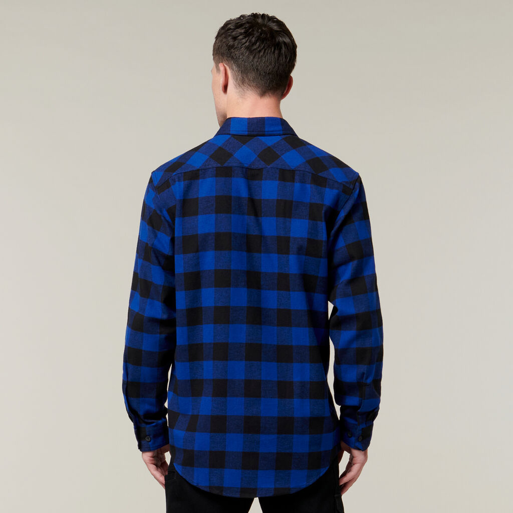 Hard Yakka Long Sleeve Check Flannel Cotton Work Shirt (Y07295)