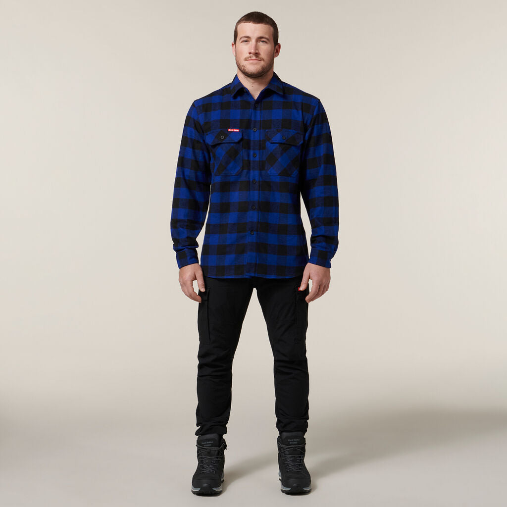 Hard Yakka Long Sleeve Check Flannel Cotton Work Shirt (Y07295)