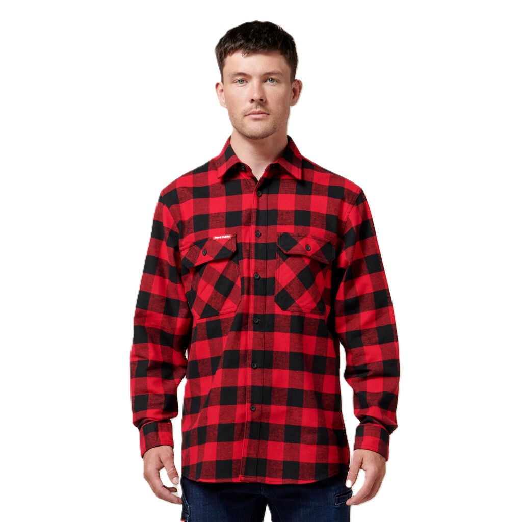 Hard Yakka Long Sleeve Check Flannel Cotton Work Shirt (Y07295)