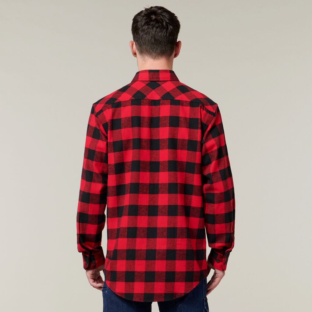 Hard Yakka Long Sleeve Check Flannel Cotton Work Shirt (Y07295)