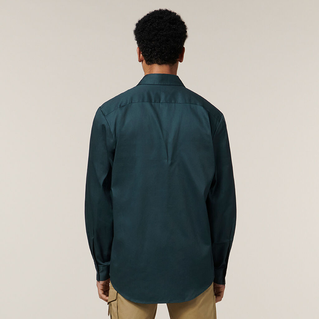 Hard Yakka Long Sleeve Open Front Cotton Drill Work Shirt (Y07500)