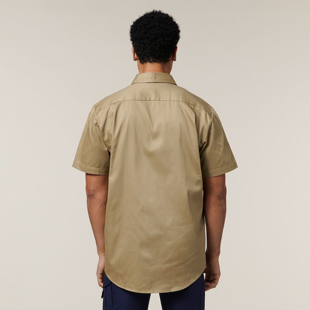 Hard Yakka Short Sleeve Open Front Cotton Drill Work Shirt (Y07510)