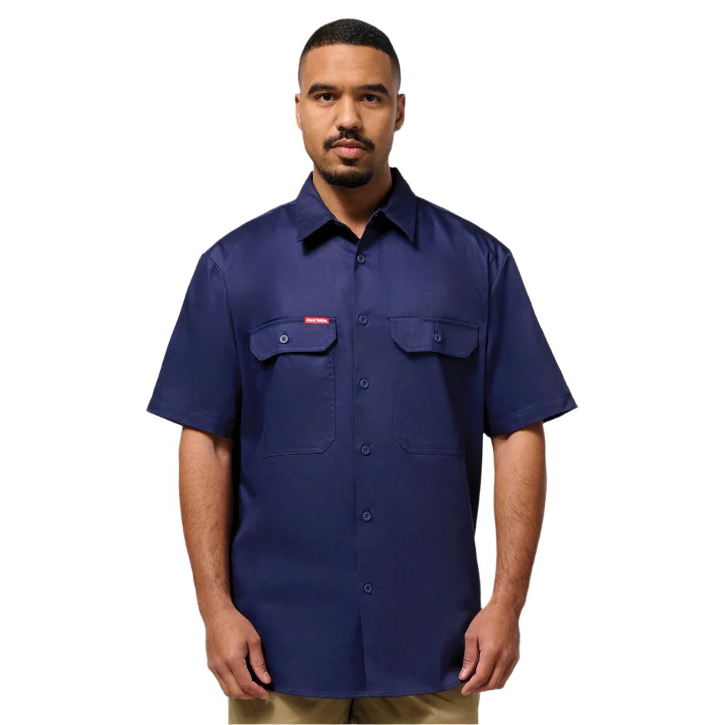 Hard Yakka Short Sleeve Open Front Cotton Drill Work Shirt (Y07510)