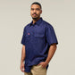 Hard Yakka Short Sleeve Open Front Cotton Drill Work Shirt (Y07510)