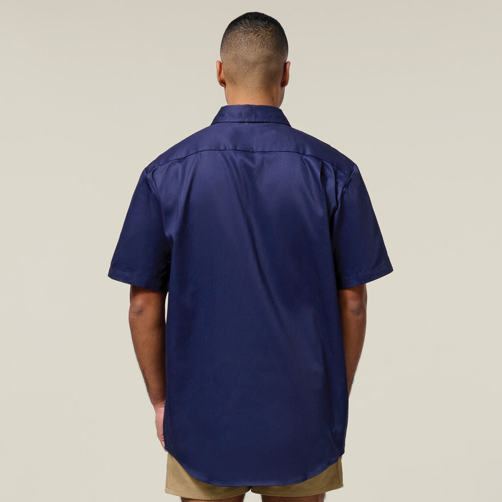 Hard Yakka Short Sleeve Open Front Cotton Drill Work Shirt (Y07510)