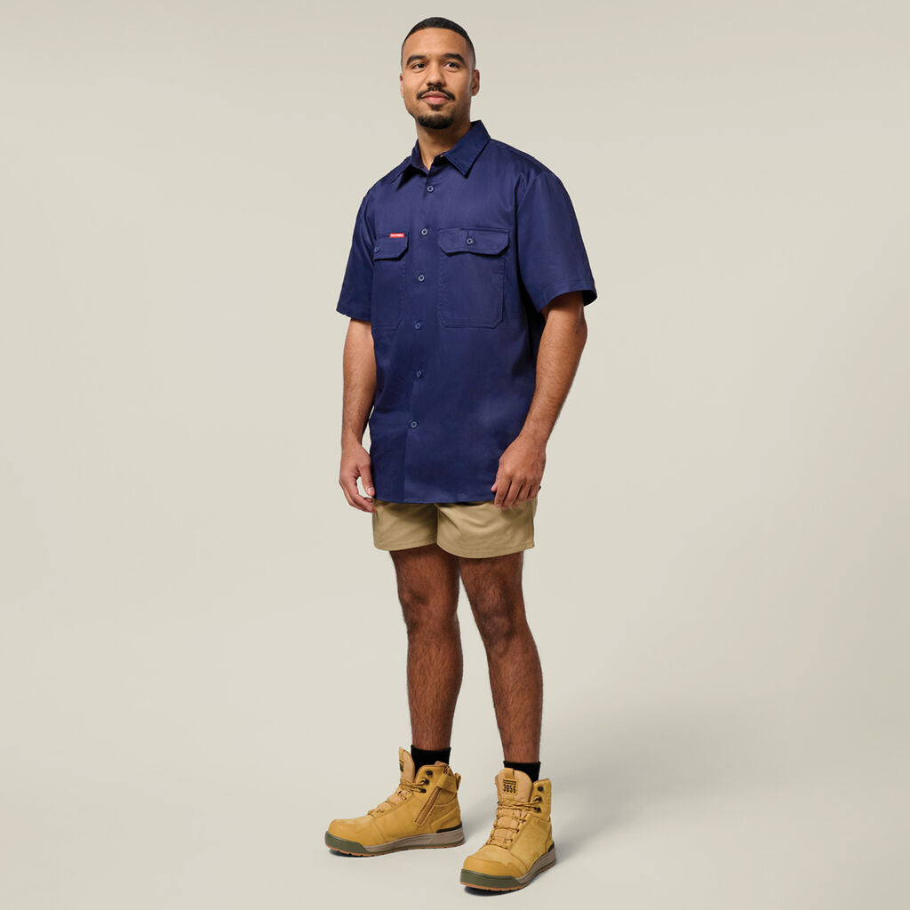 Hard Yakka Short Sleeve Open Front Cotton Drill Work Shirt (Y07510)