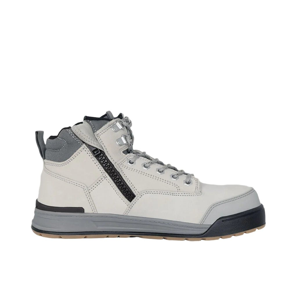 Hard Yakka 3056 Lace Up & Side Zip Steel Toe Safety Boot - Grey (Y60202)