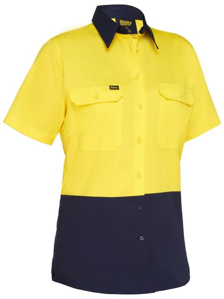 Bisley Women's Cool Lightweight Hi Vis Drill Shirt - (BL1895)