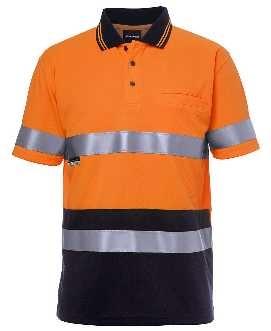 JB's Hi Vis Short Sleeve (d+n) Traditional Polo - Adults (6HVST)