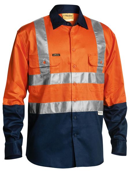 Bisley Taped Hi Vis Drill Shirt  Long Sleeve (BS6267T)