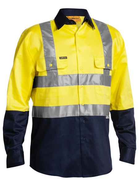 Bisley Taped Hi Vis Drill Shirt  Long Sleeve (BS6267T)