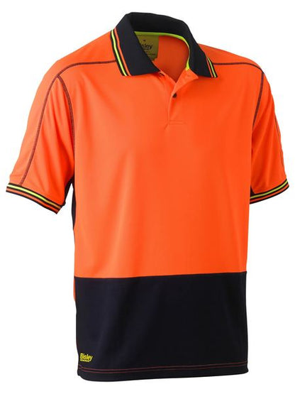 Bisley Two Tone Hi Vis Polyester Mesh Short Sleeve Polo Shirt (BK1219)