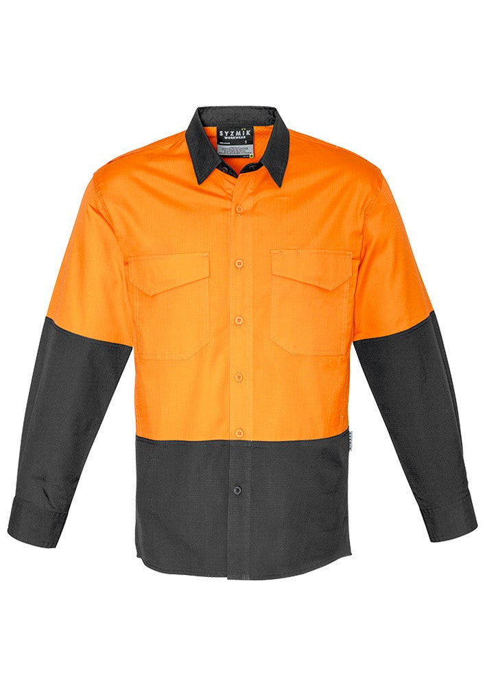 Syzmik ZW128 Mens Rugged Cooling Hi Vis Spliced Shirt