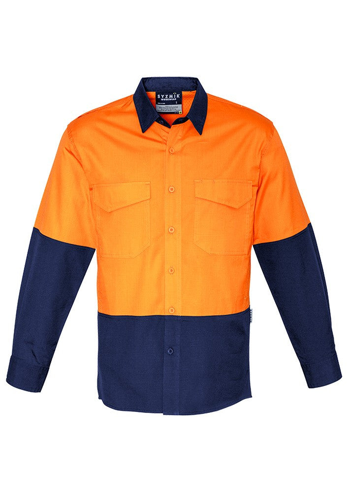 Syzmik ZW128 Mens Rugged Cooling Hi Vis Spliced Shirt