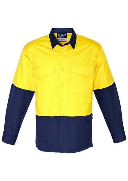 Syzmik ZW128 Mens Rugged Cooling Hi Vis Spliced Shirt